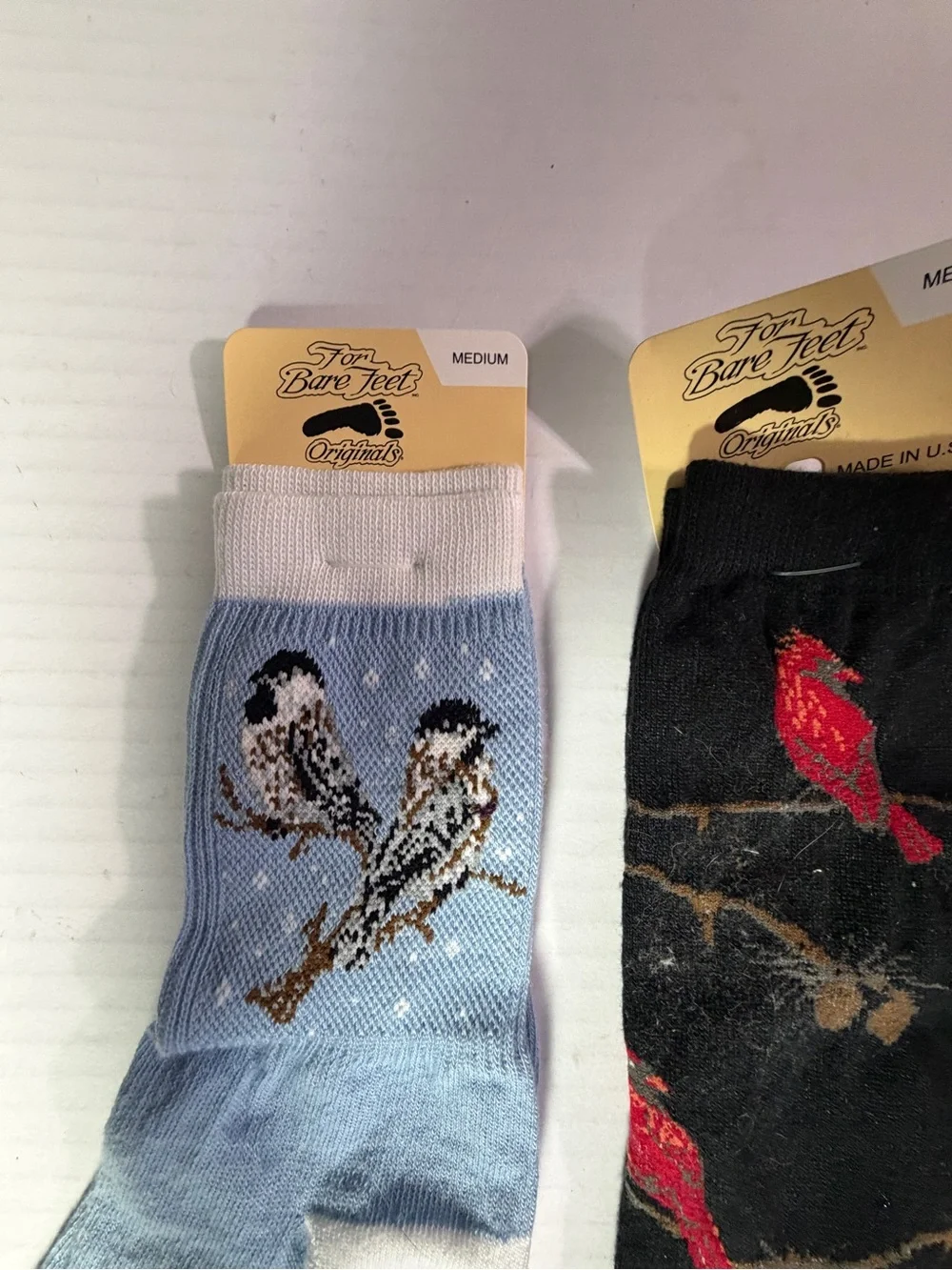 Assorted For Bare Feet women’s Socks with Bird & Leopard Patterns - Pack of 5